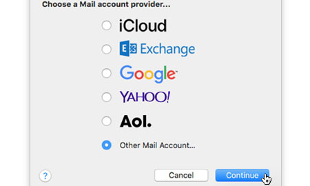 how to add a new email account on mac