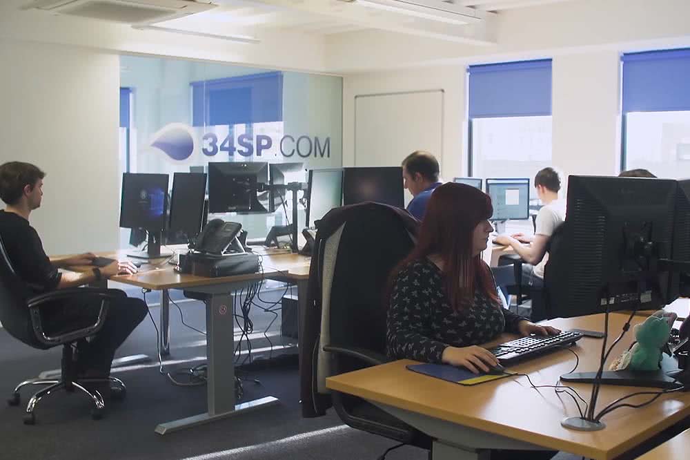 Screenshot taken from 34SP.com stock video, showing the office interior